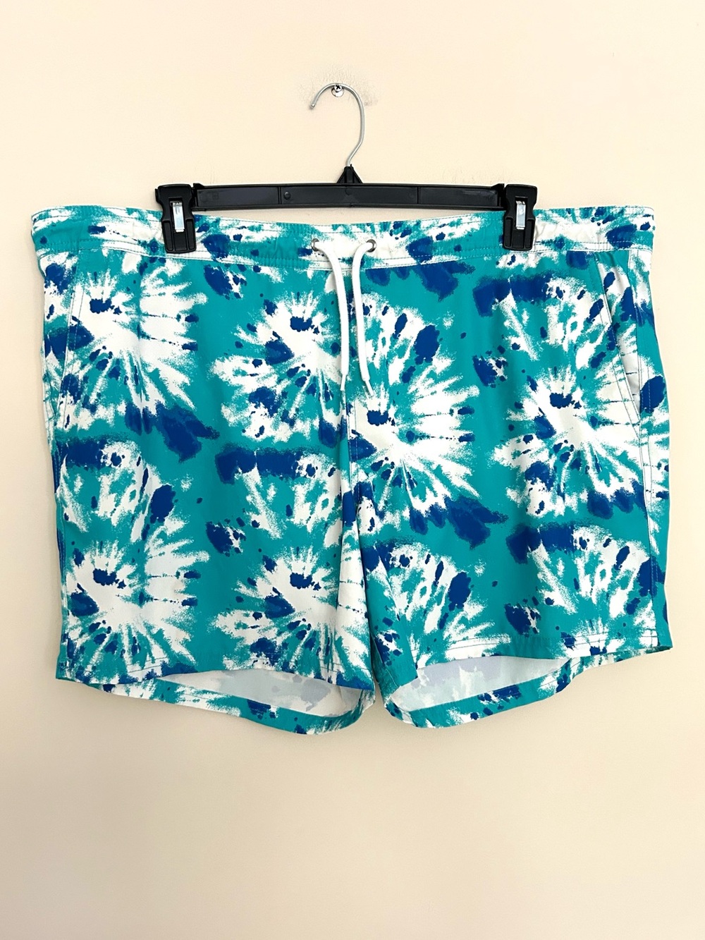 J. Crew Women’s Teal & Blue Tie-Dye Summer Shorts with Pockets